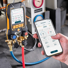 Testo 558S Dokunmatik Ekranlı Akıllı Manifold Vakum Seti | Bluetooth’lu Dijital Klima ve Soğutma Servis Seti
