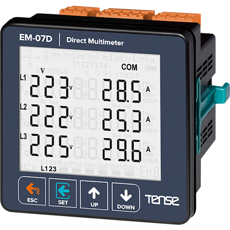 EM-07D Haberleşmeli Multimetre – 71.5×61.5 Cam Grafik LCD Ekranlı Setli Direkt Multimetre (250A)