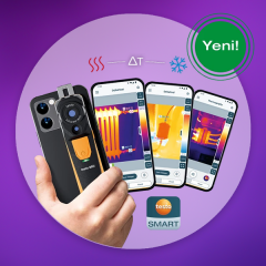 Testo 860i Akıllı Termal Kamera | 256x192 IR Çözünürlüklü Sıcaklık ve Su Kaçağı Tespit Cihazı Çantalı Set