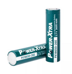 Power-Xtra PX18650-26E - 3.7V 2600 Mah Li-ion Şarjlı Pil - 3C