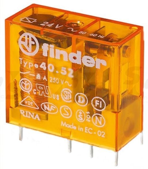 40.52.8.230 Serisi 230V AC Minyatür Pcb Röle