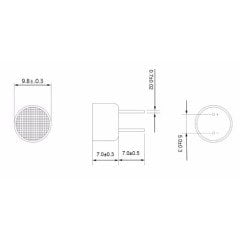 Ultrasonic Transmitter 40kHz 10mm