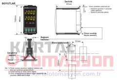 ET8420 SM-RS 9-30VDC/7-24VAC PID Dijital Termostat 48x96mm