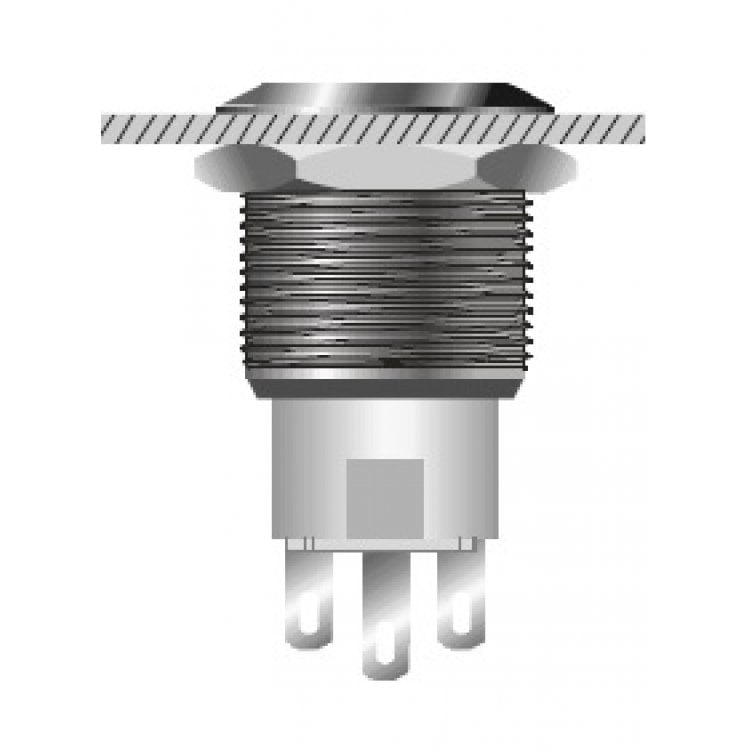 19 mm Metal Kalıcı Buton Ledsiz