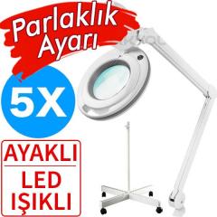 Loyka 6017-8 Ayarlanabilir Led Işık Seviyeli Ayaklı Büyüteç 8 Diopter