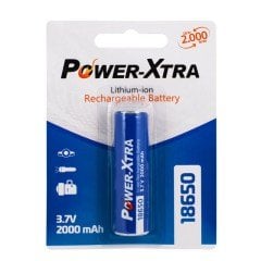 Power-Xtra 3.7V Li-ion 18650 2000 Mah Şarjlı Pil