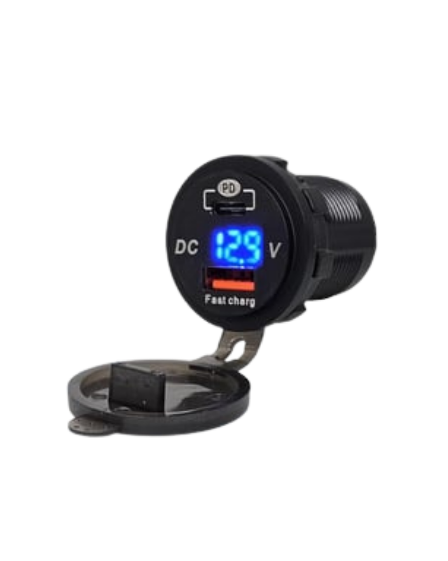 IC-266D-1 Pano Tip Voltmetreli 2'li Usb 3.0 + Type-C