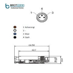 M0803MS M8 3-Pin Erkek Düz Soket