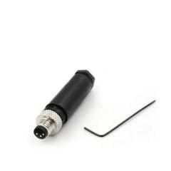 M0803MS M8 3-Pin Erkek Düz Soket