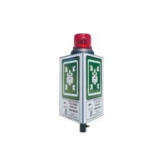 Ø110 GÜNEŞ ENERJİLİ İKAZLI ACİL TOPLANMA ÜÇ YÖNLÜ LEVHASI MS 4000 SOLAR