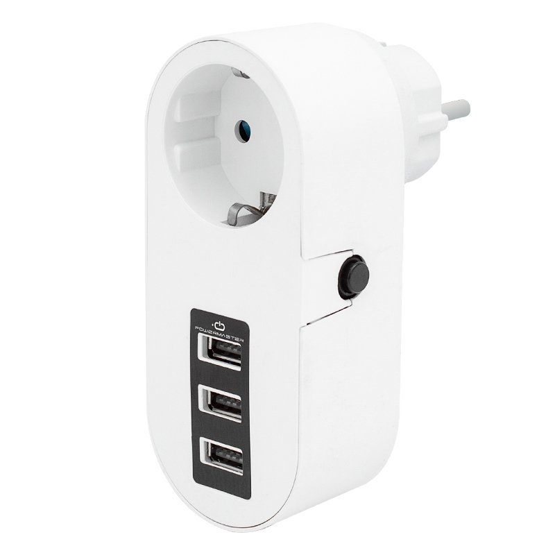 Powermaster PM-4913 3 Usb'li Tekli Termal Akım Korumalı Priz