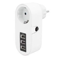 Powermaster PM-4913 3 Usb'li Tekli Termal Akım Korumalı Priz
