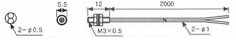 FD-320-05 Standart Ø Silindir 40mm Algılama 2m Fiber Optik Kablo (Cisimden Yansımalı)