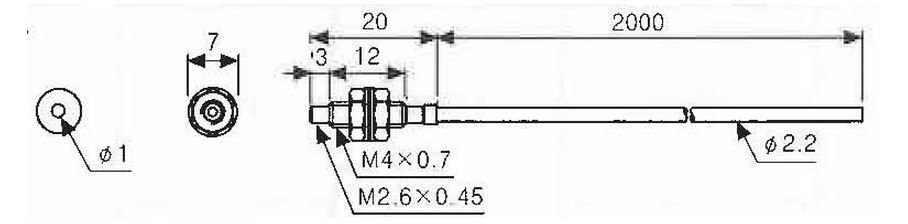 FT-420-10 Standart M4 Vida 500mm Algılama 2m Fiber Optik Kablo ( Karşılıklı )