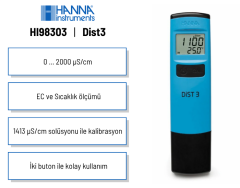 Hanna DiST 3 HI98303 Dijital EC İletkenlik Ölçer 0-2000 µS/cm