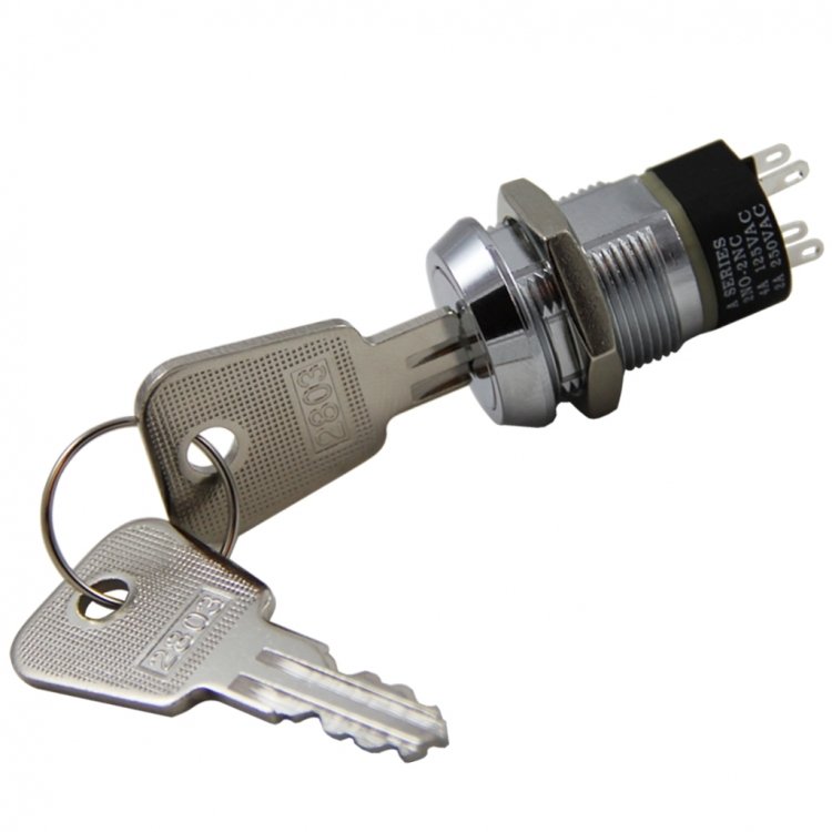 IC-195C ANAHTARLI SWITCH METAL (0-1) 19mm