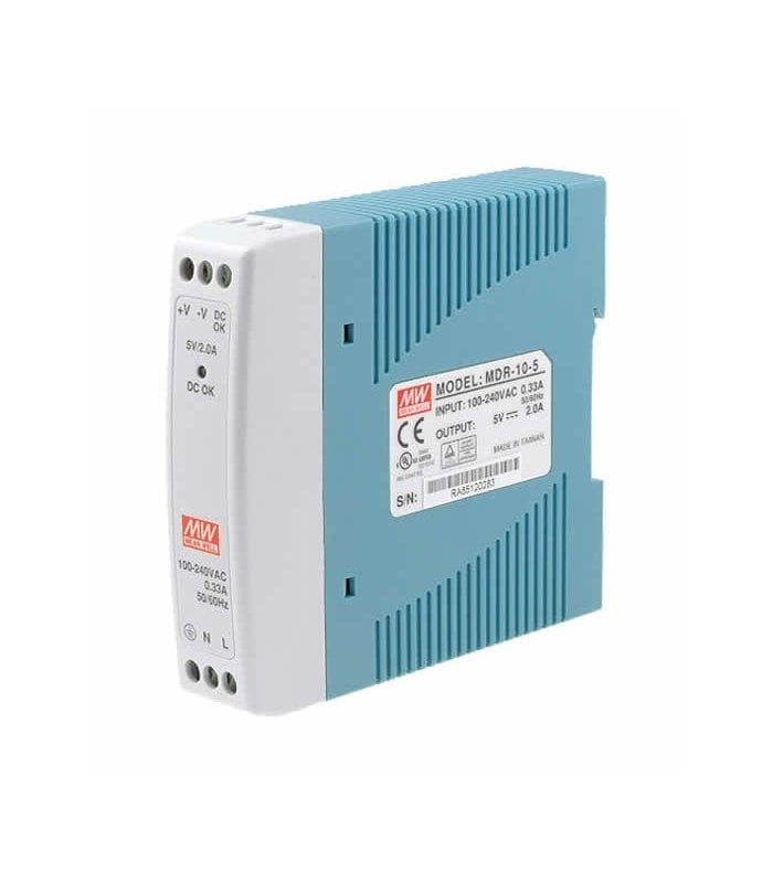 MeanWell MDR-10-5 5VDC 2.0A Ray Montaj Power Supply