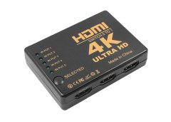 S-link SL-HSW4K55 HDMI 5TO1 SWITCH 4K 2K IR +Adaptör