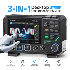 FNIRSI 2D15P 3’ü 1 Arada 100MHz 2 Kanallı Fosfor Osiloskop + Multimetre + Sinyal Jeneratörü