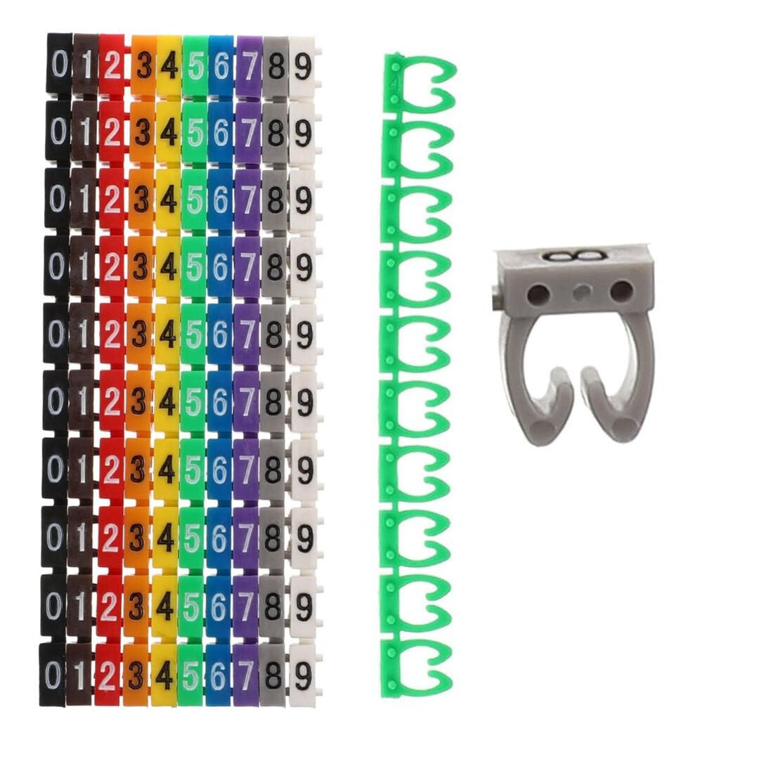 SUNUP 0-9 DİJİTAL KODLU RENKLİ KABLO İŞARETLEYİCİ ( NUMARATÖR ) 2,5MM