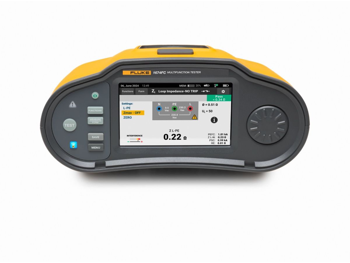 Fluke 1674 FC Çok Fonksiyonlu Tesisat Test Cihazı