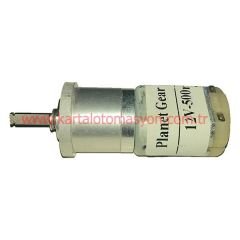12V 500RPM Çap 25mm Planet Redüktörlü Motor
