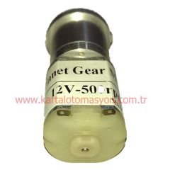 12V 500RPM Çap 25mm Planet Redüktörlü Motor