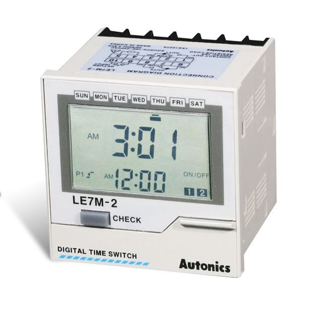 LE7M-2 72X72mm 100-240VAC Haftalık/Yıllık Dijital Zamanlayıcı