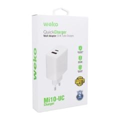 Weko WK-21446 Type-C + USB Telefon Şarj Başlığı