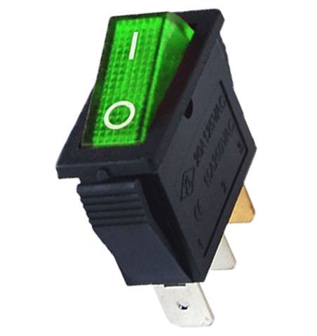 IC-113 TEKLİ DAR IŞIKLI ANAHTAR ON-OFF 3P YEŞİL