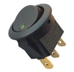 IC-132A YUVARLAK NOKTA IŞIKLI ANAHTAR ON-OFF 3P 12VOLT YEŞİL