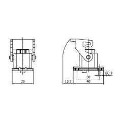 403010S 5x10A Çok Kontaklı Makine Prizi
