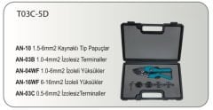 ISISO T03C-5D Multi Fonksiyonel Yüksük ve Kablo Ucu Sıkma Pensesi