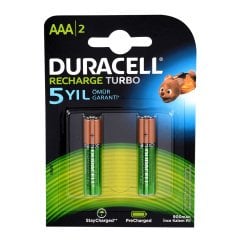 Duracell 1.2V 900 mAh AAA Şarjlı İnce Kalem Pil 2li