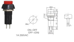 IC-185 Buton 12mm Kalıcılı