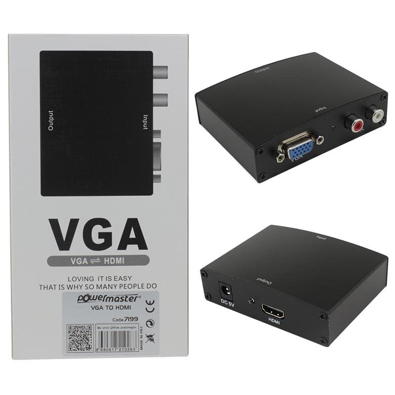 Powermaster 7199 VGA dan HDMI Dönüştürücü