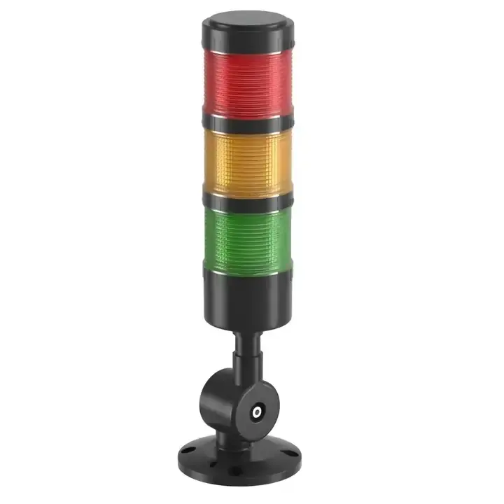 SIRON D014-3B-P 24V DC 3 Katlı 3 Renkli Buzzerlı Tepe Sinyal Lambası PNP