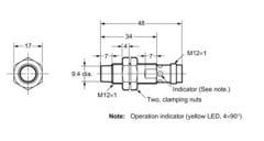 E2A-M12KN08-M1-C1 M12 8mm NPN NO 12-24VDC M12 Konnektörlü İndüktif Sensör OMRON