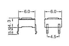 IC-198 BUTON ANAHTARLI 6P 8X8MM