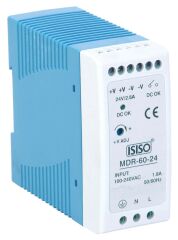 60W 12V 5.0A 85-264V MDR Minyatür Ray Montaj Güç Kaynağı