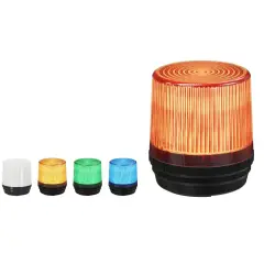 SIRON D180-60R Tepe Sinyal Lambası Kırmızı Buzzerli 24V DC NPN PNP IP65 60 Çap