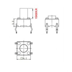 Tact Swıtch 6x6 2mm
