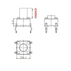 Tact Swıtch 6x6 4mm