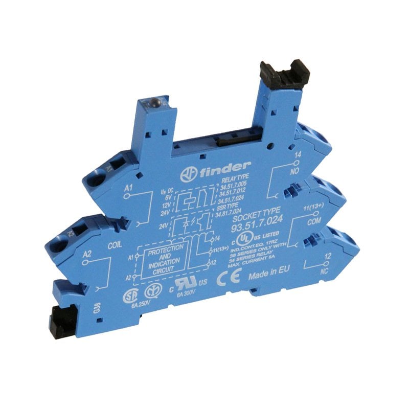 Finder 93.51.7.024 Relay Soket 250v 6A Din Rail