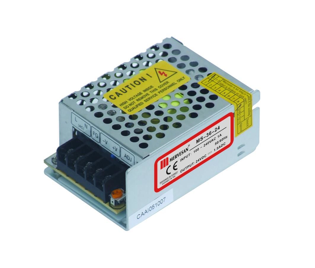36W 24V DC 1,5A Metal Kasa Adaptör - Outlet