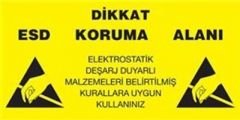 Antistatik Koruma Alanı Tabelası 30x60cm