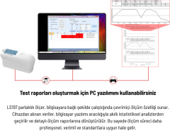 LS197 Parlaklık Ölçer Glossmetre 3 Açılı 20° 60° 85° | 2000 GU