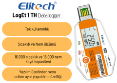 Elitech LogEt 1TH Tek Kullanımlık Sıcaklık Nem Kayıt Cihazı Datalogger