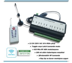 12 kanal RF Kumanda Seti RF + Kumanda