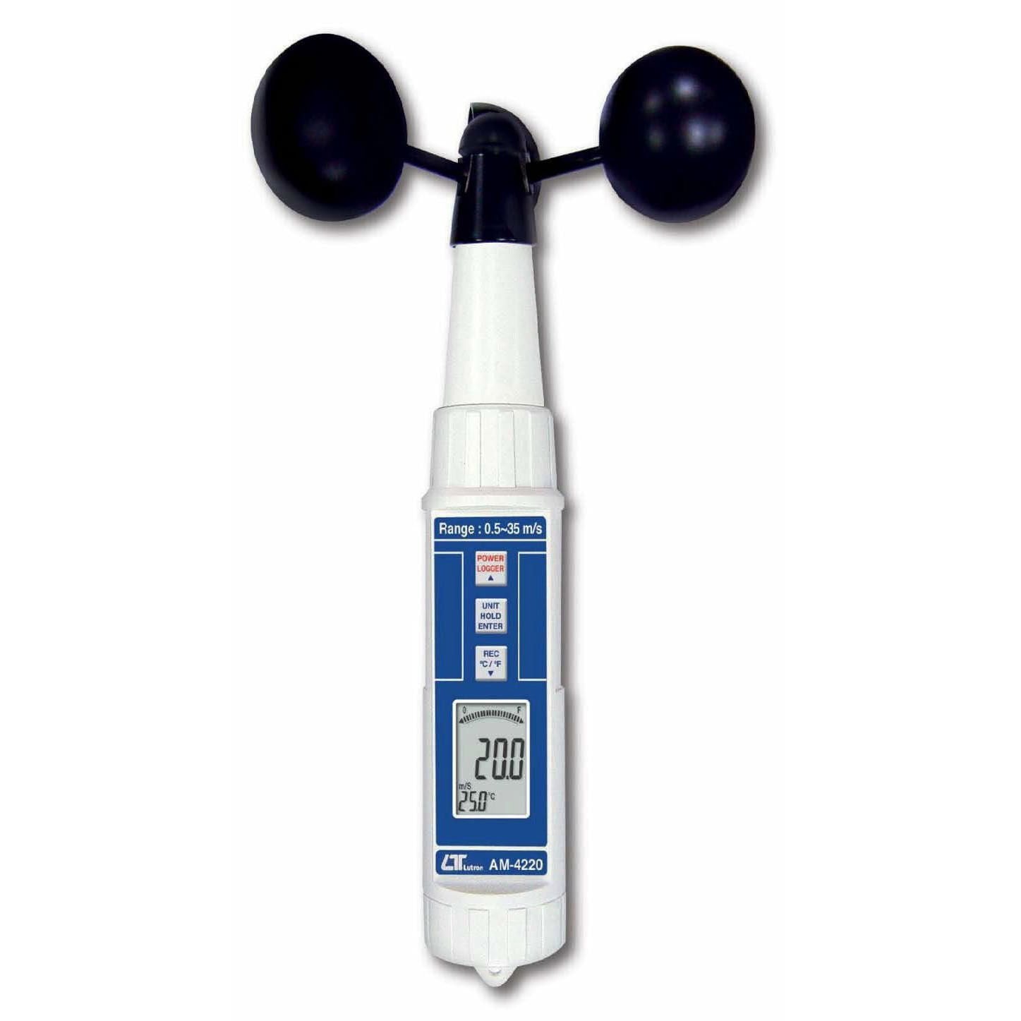 Lutron AM-4220 Hava Akımı Ölçer | IP65 Dış Mekan Cup Tipi Anemometre
